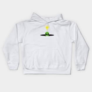 Minimal art with Alien Invasion idea Kids Hoodie